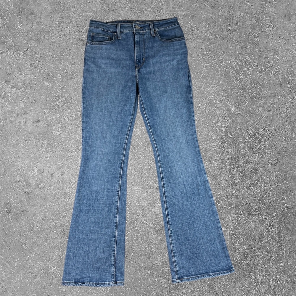 Levi's 725 High Rise Bootcut Jeans Womens 29x29 Blue Denim Stretch Casual Boho
